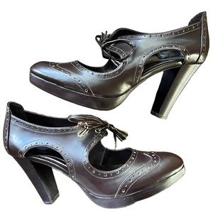 Jessica Bennett New Mary Jane Style Heels Brown